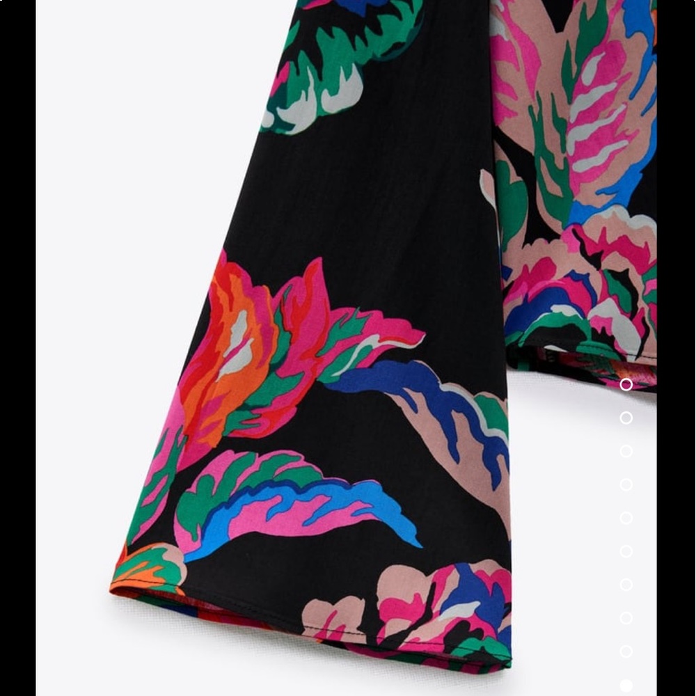 Zara flowy tropical floral  printed shirt - Picture 10 of 12